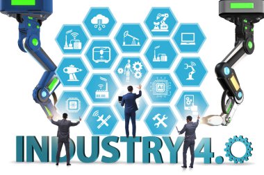 Modern endüstri 4.0 teknik otomasyon kavramı