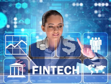 İşkadını Finans teknolojileri fintech concep tablet ile