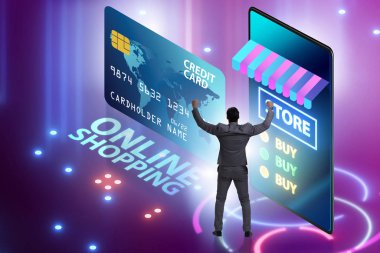 Akıllı telefonlu online alışveriş kavramı