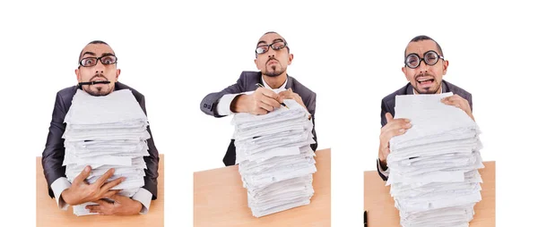 Man with too much work to do — Stock Photo, Image