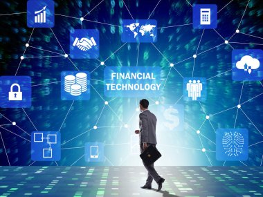 Finans teknolojileri fintech doğru yürürken işkadını
