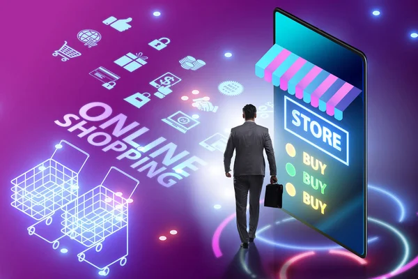 Online shopping concept with smartphone — Stock Photo, Image