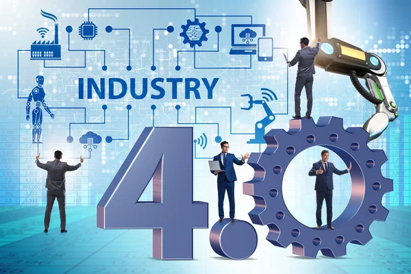 Industria moderna 4.0 concepto de automatización técnica — Foto de Stock