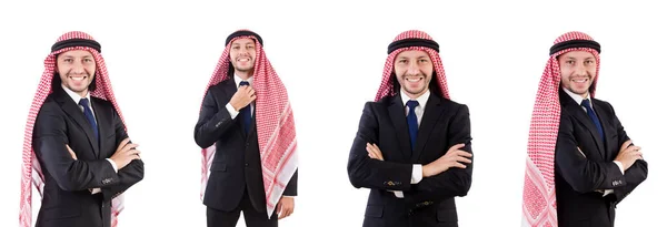 Arab man in confident concept isolated on white — Stock Photo, Image