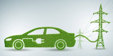 Yeşil Enerji Konsepti - 3D görüntüleme
