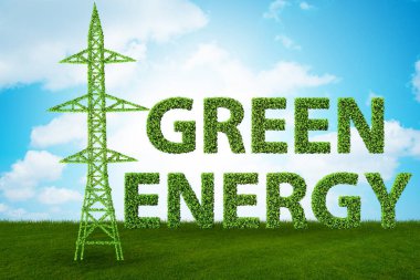 Yeşil Enerji Konsepti - 3D görüntüleme