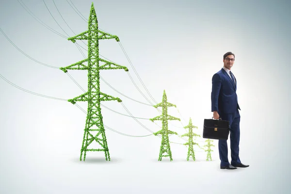 Businessman in green energy concept — Stock Photo, Image