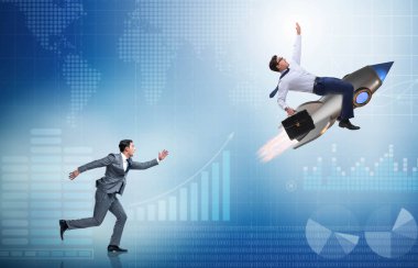 İki iş adamları ile rekabet kavramı