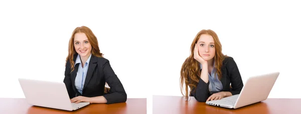 Mujer empresaria en concepto de negocio — Foto de Stock