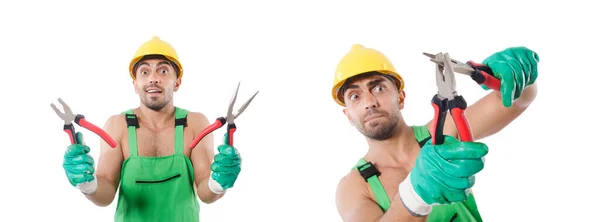 Industrial worker isolated on the white background — Stock Photo, Image