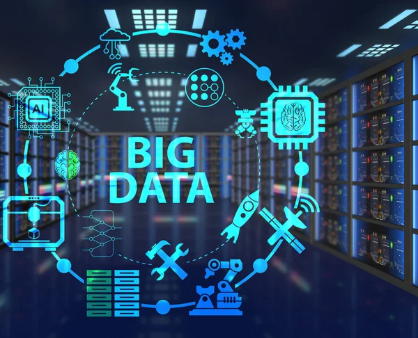 Concepto de computación de big data de la tecnología informática moderna —  Fotos de Stock