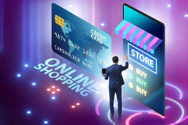 Online shopping koncept med smartphone — Stockfoto