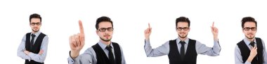 ofis çalışanı üzerinde beyaz izole