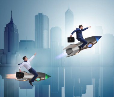 İki iş adamları ile rekabet kavramı