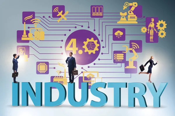 Industria moderna 4.0 concepto de automatización técnica — Foto de Stock