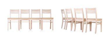 beyaz izole sandalye seti