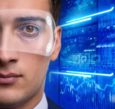 İşadamı konseptiyle futuristik vizyonu