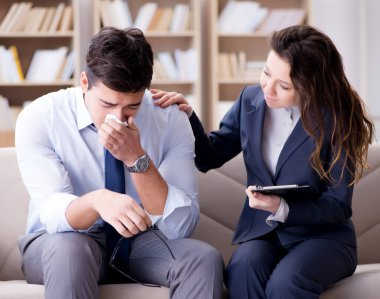 Psikolog ziyareti ile tıbbi konsept