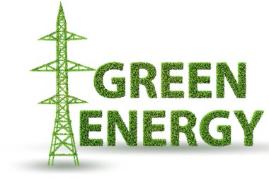 Yeşil Enerji Konsepti - 3D görüntüleme