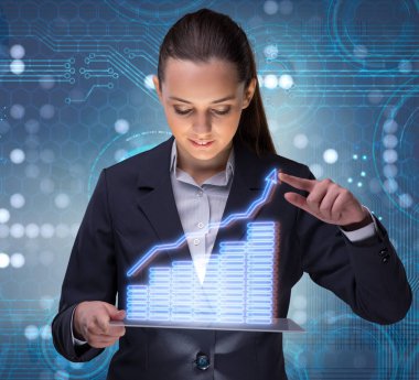 Borsa ticaret konsepti işkadını