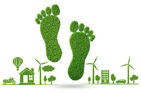 Carbon footprint concept - 3d rendering — Stock Photo, Image