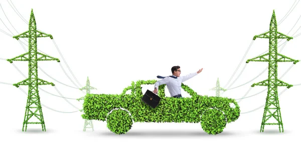 Elektroauto und grünes Energiekonzept — Stockfoto