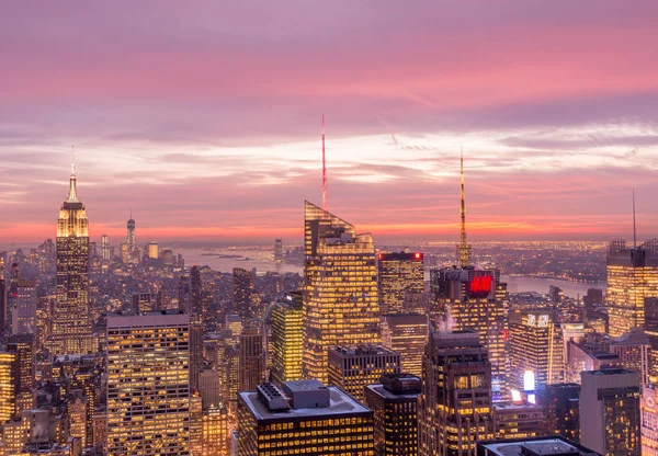 New York - 20. prosince 2013: Pohled na Dolní Manhattan na Dekembe — Stock fotografie