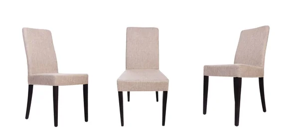 เก้าอี้ห้องรับประทานอาหารแยกจากสีขาว — ภาพถ่ายสต็อก