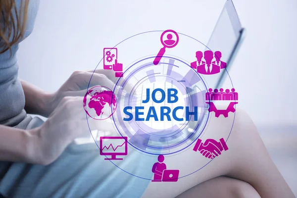 Concetto di reclutamento online e ricerca di lavoro — Foto Stock