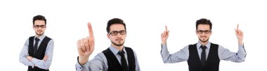 ofis çalışanı üzerinde beyaz izole