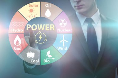 İş adamıyla enerji karışımı kavramı