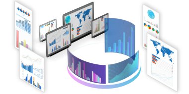 Ticaret ortamında çeşitli görselleştirme - 3D biçimlendirme