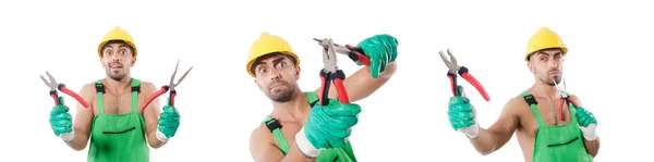 Industrial worker isolated on the white background — Stock Photo, Image