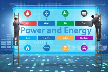 İş adamıyla enerji karışımı kavramı