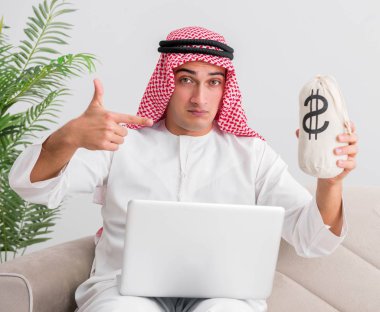 Genç Arap iş adamı konsepti