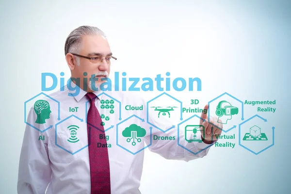 Digital transformation and digitalization technology concept — Stock Photo, Image