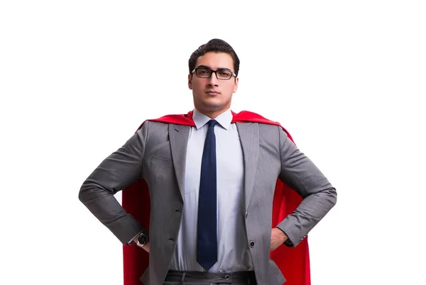 Super hjälte affärsman isolerad på vitt — Stockfoto