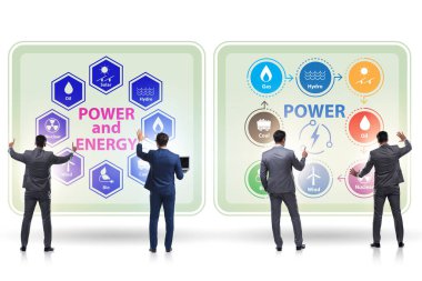İş adamıyla enerji karışımı kavramı
