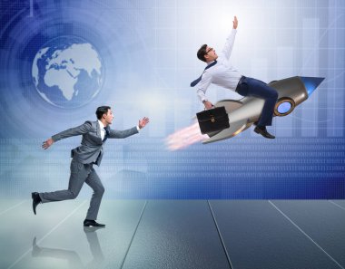 İki iş adamları ile rekabet kavramı