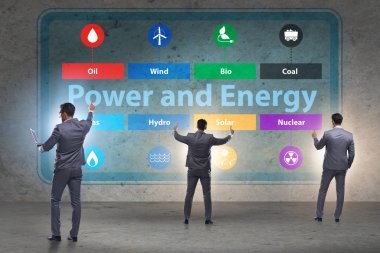 İş adamıyla enerji karışımı kavramı