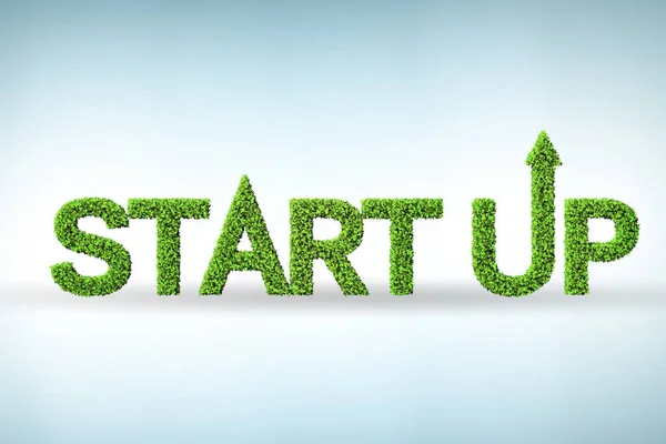 Green Start-up concept - 3d rendering — Stock Photo, Image