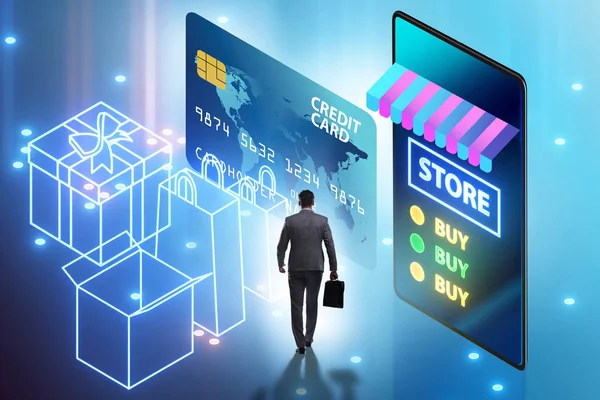 Online shopping koncept med smartphone — Stockfoto