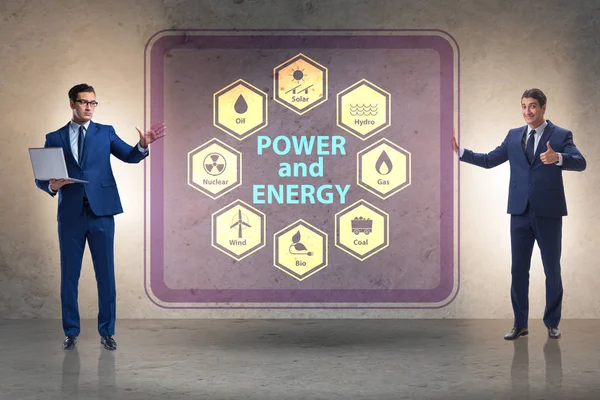 İş adamıyla enerji karışımı kavramı