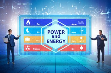 İş adamıyla enerji karışımı kavramı