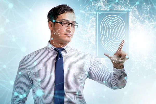 Biometrics security access concept with fingerprint — 图库照片