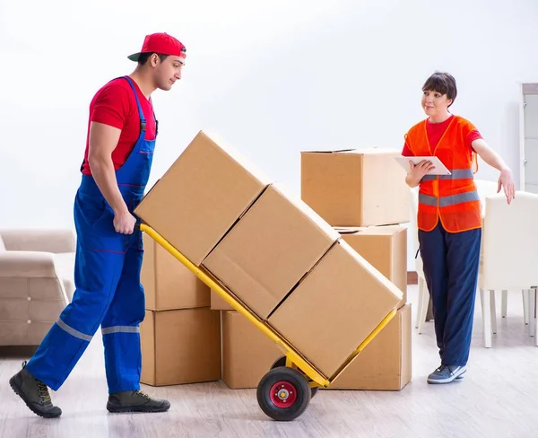 Professionele verhuizers doen verhuizing — Stockfoto