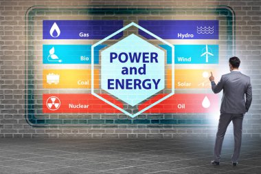 İş adamıyla enerji karışımı kavramı