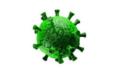 Coronavirus illüstrasyon konsepti - 3D görüntüleme