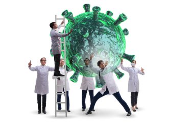 Tedavi arayan doktorla Coronavirus konsepti