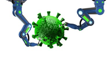 Coronavirus illüstrasyon konsepti - 3D görüntüleme